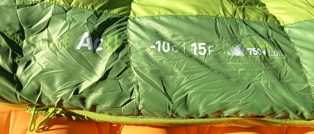 Sea to Summit Ascent review - 750 fill Down Sleeping Bag