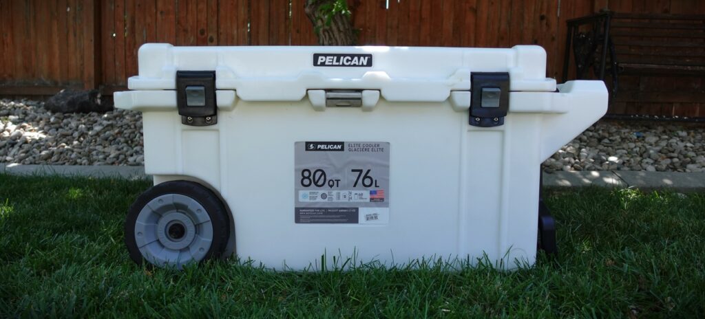 Pelican 80qt wheeled Cooler - Best Coolers for camping, hunting, fishing, and best cooler for the money