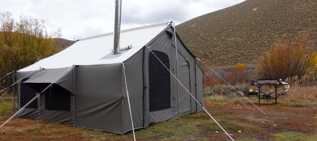Kodiak Canvas tent review.  Kodiak Canvas 12x12 cabin lodge tent review.